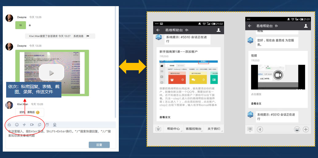 微信客服双向消息打通